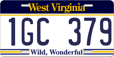 WV license plate 1GC379