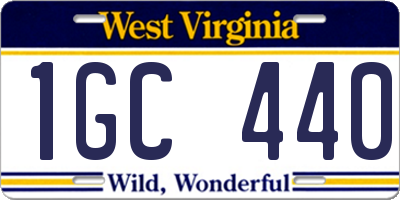 WV license plate 1GC440