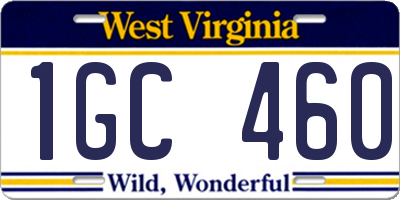 WV license plate 1GC460