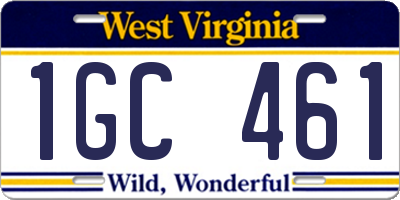 WV license plate 1GC461