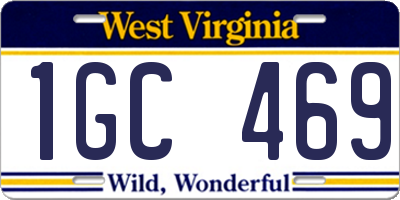 WV license plate 1GC469