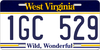 WV license plate 1GC529