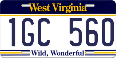 WV license plate 1GC560