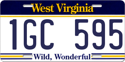WV license plate 1GC595