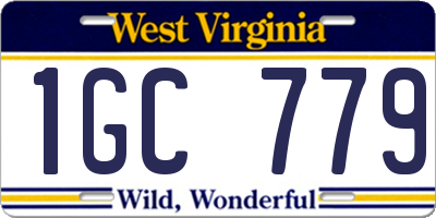 WV license plate 1GC779