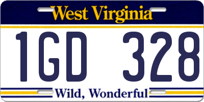 WV license plate 1GD328