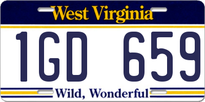 WV license plate 1GD659