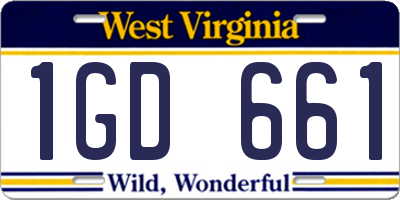 WV license plate 1GD661