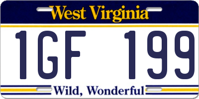 WV license plate 1GF199