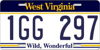 WV license plate 1GG297
