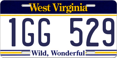 WV license plate 1GG529