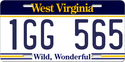 WV license plate 1GG565