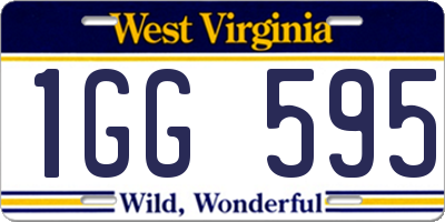 WV license plate 1GG595