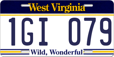 WV license plate 1GI079