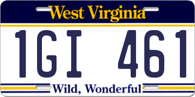 WV license plate 1GI461