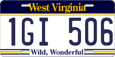 WV license plate 1GI506