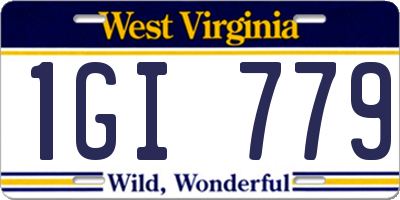 WV license plate 1GI779