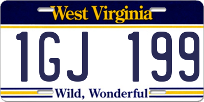 WV license plate 1GJ199