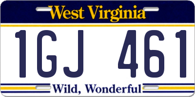 WV license plate 1GJ461