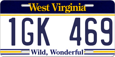 WV license plate 1GK469