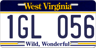 WV license plate 1GL056