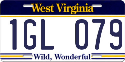 WV license plate 1GL079