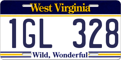 WV license plate 1GL328
