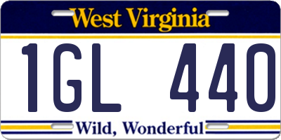WV license plate 1GL440