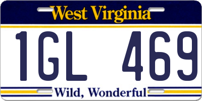 WV license plate 1GL469