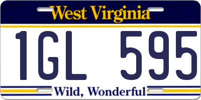 WV license plate 1GL595