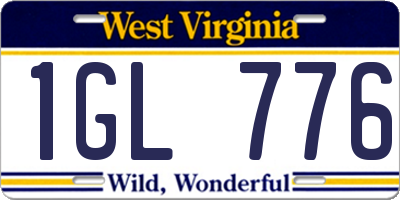 WV license plate 1GL776