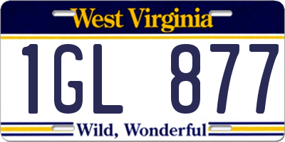WV license plate 1GL877