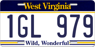 WV license plate 1GL979