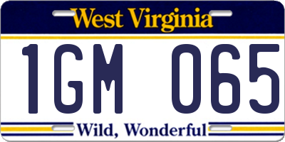 WV license plate 1GM065