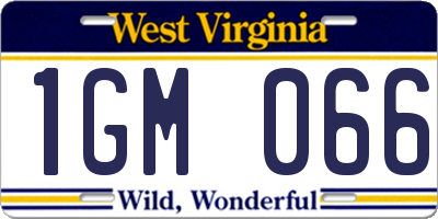 WV license plate 1GM066