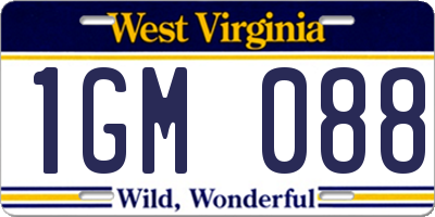 WV license plate 1GM088