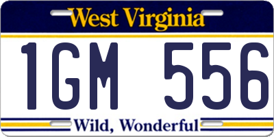 WV license plate 1GM556