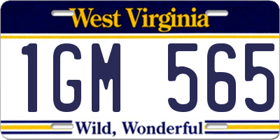 WV license plate 1GM565