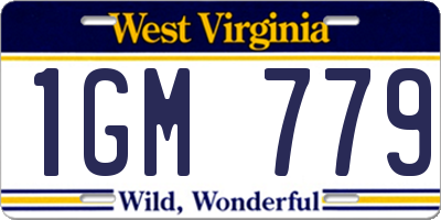 WV license plate 1GM779