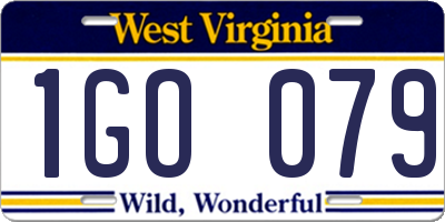 WV license plate 1GO079