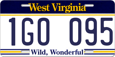 WV license plate 1GO095