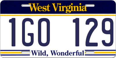 WV license plate 1GO129
