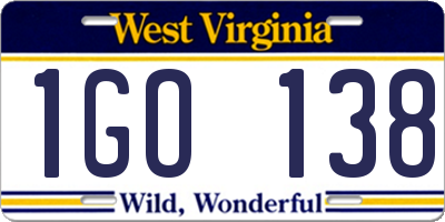 WV license plate 1GO138