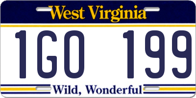 WV license plate 1GO199