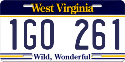WV license plate 1GO261