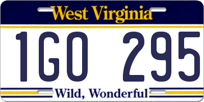 WV license plate 1GO295