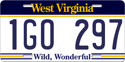 WV license plate 1GO297