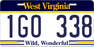 WV license plate 1GO338