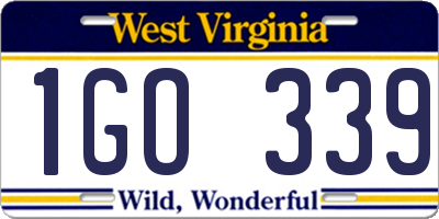 WV license plate 1GO339