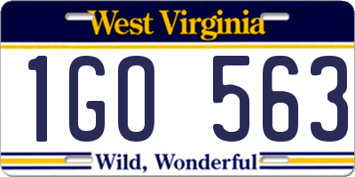 WV license plate 1GO563